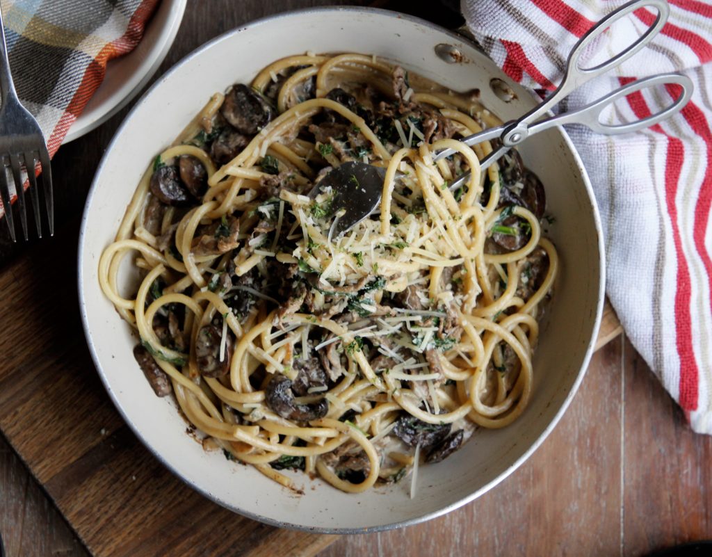 Steak and Mushroom Pasta - Loriana Shea Cooks