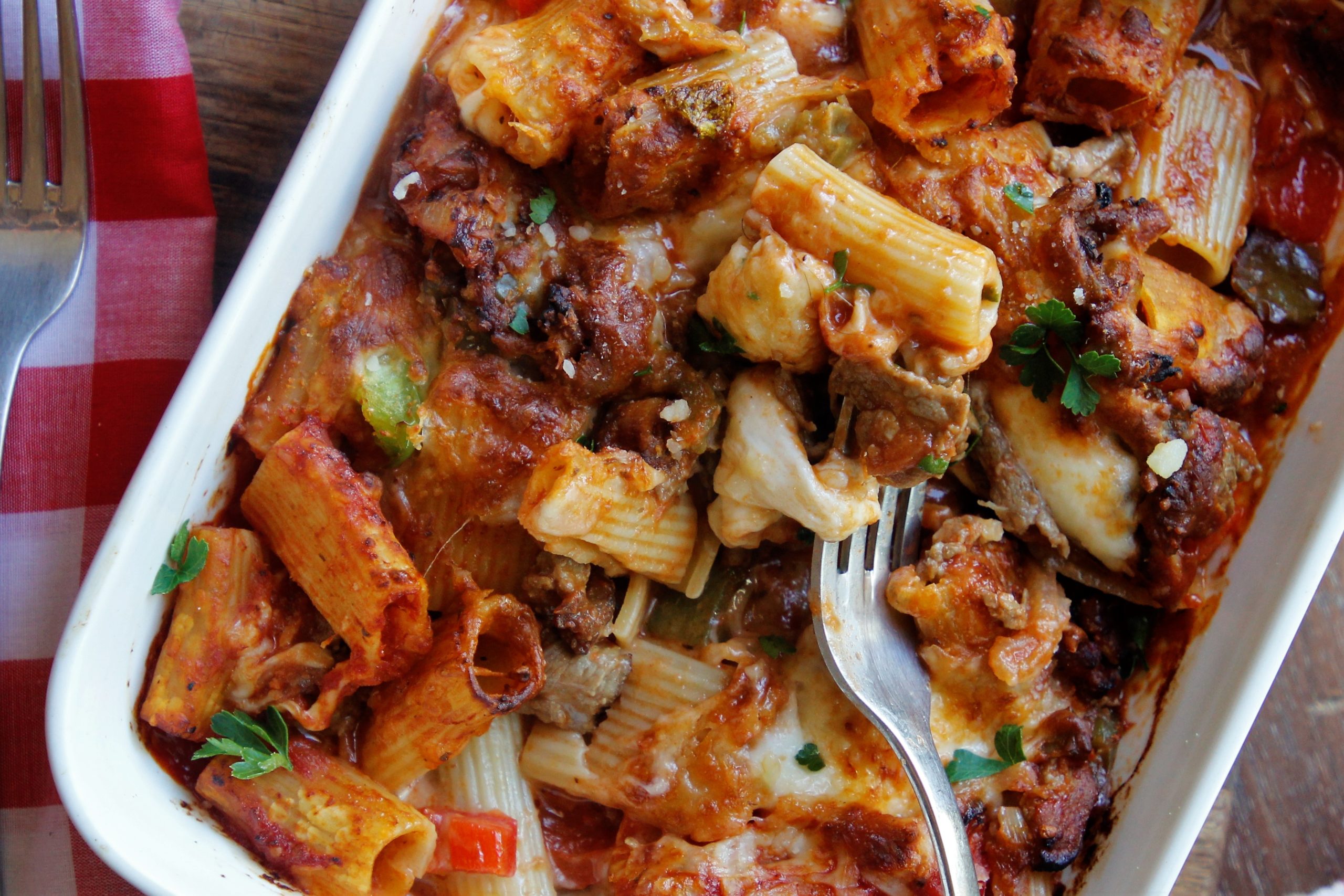 Cheesesteak Pasta Casserole