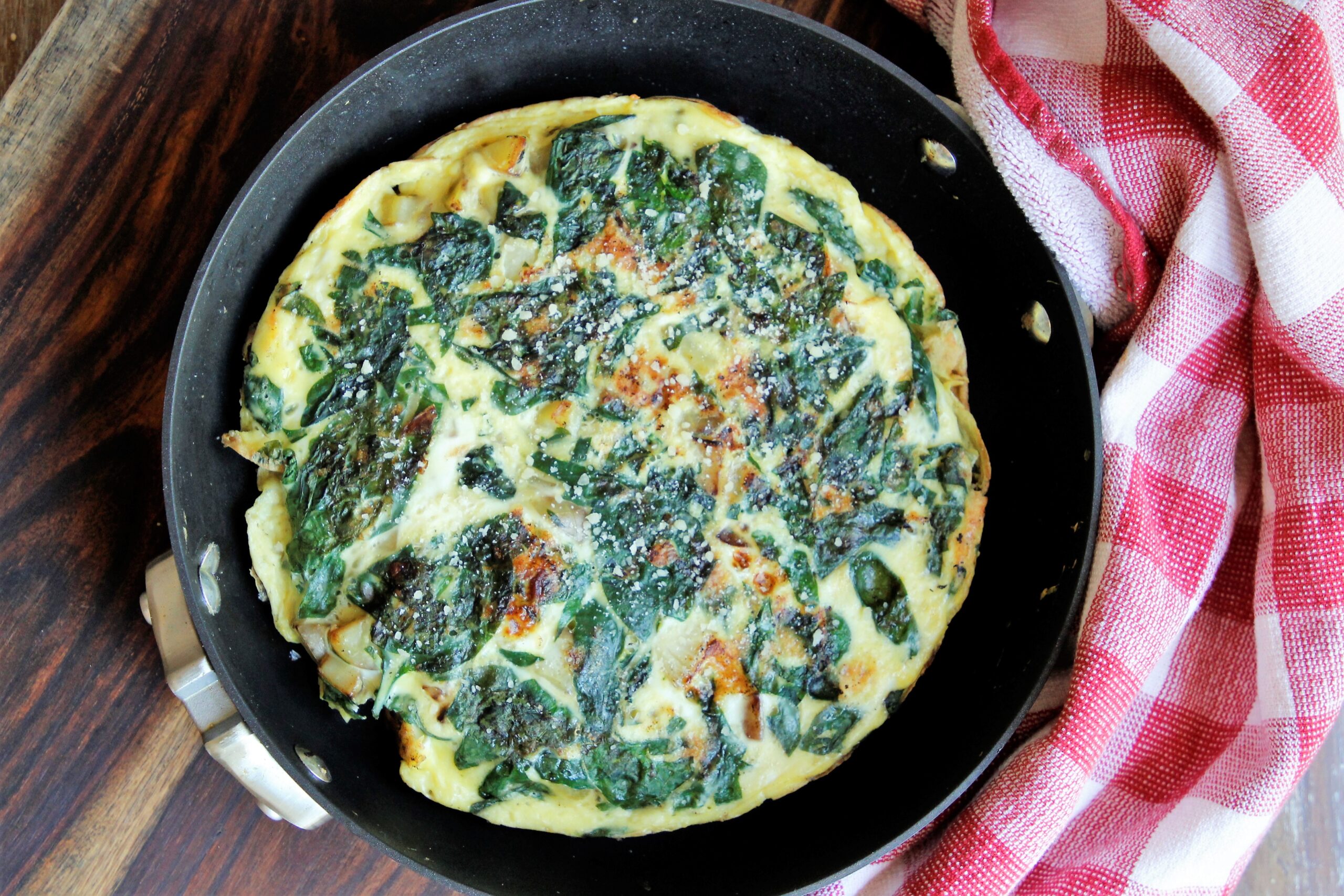 Spinach Potato Fritatta - Loriana Shea Cooks