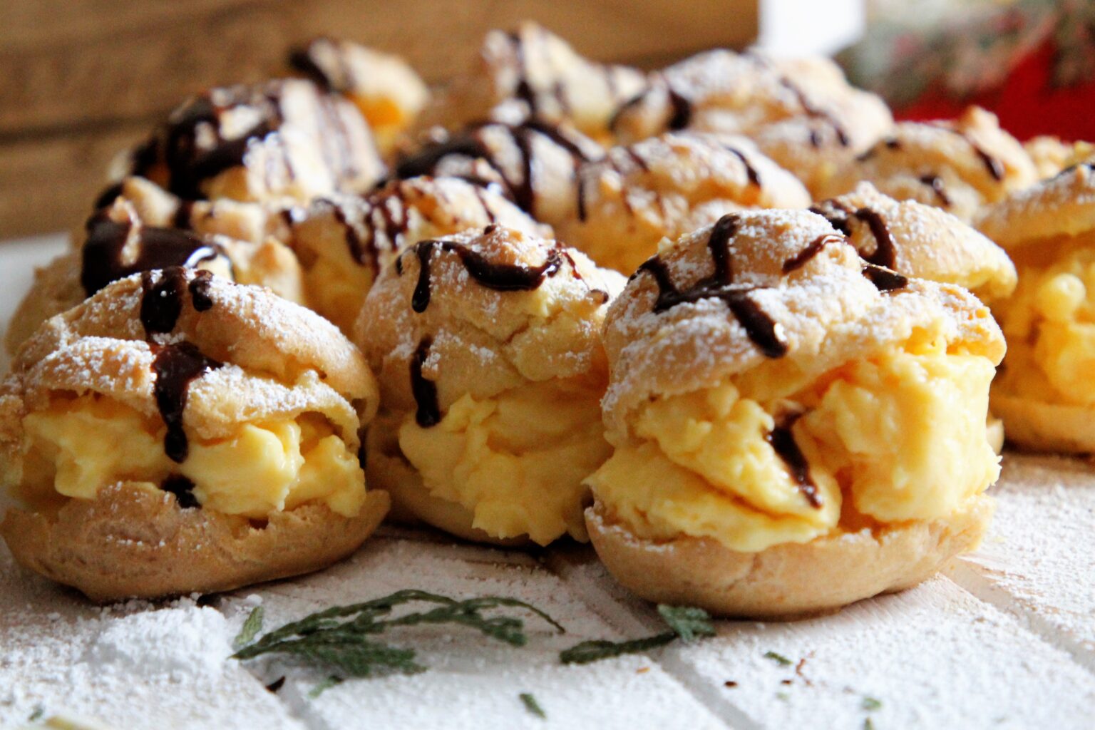 Christmas Cream Puffs - Loriana Shea Cooks