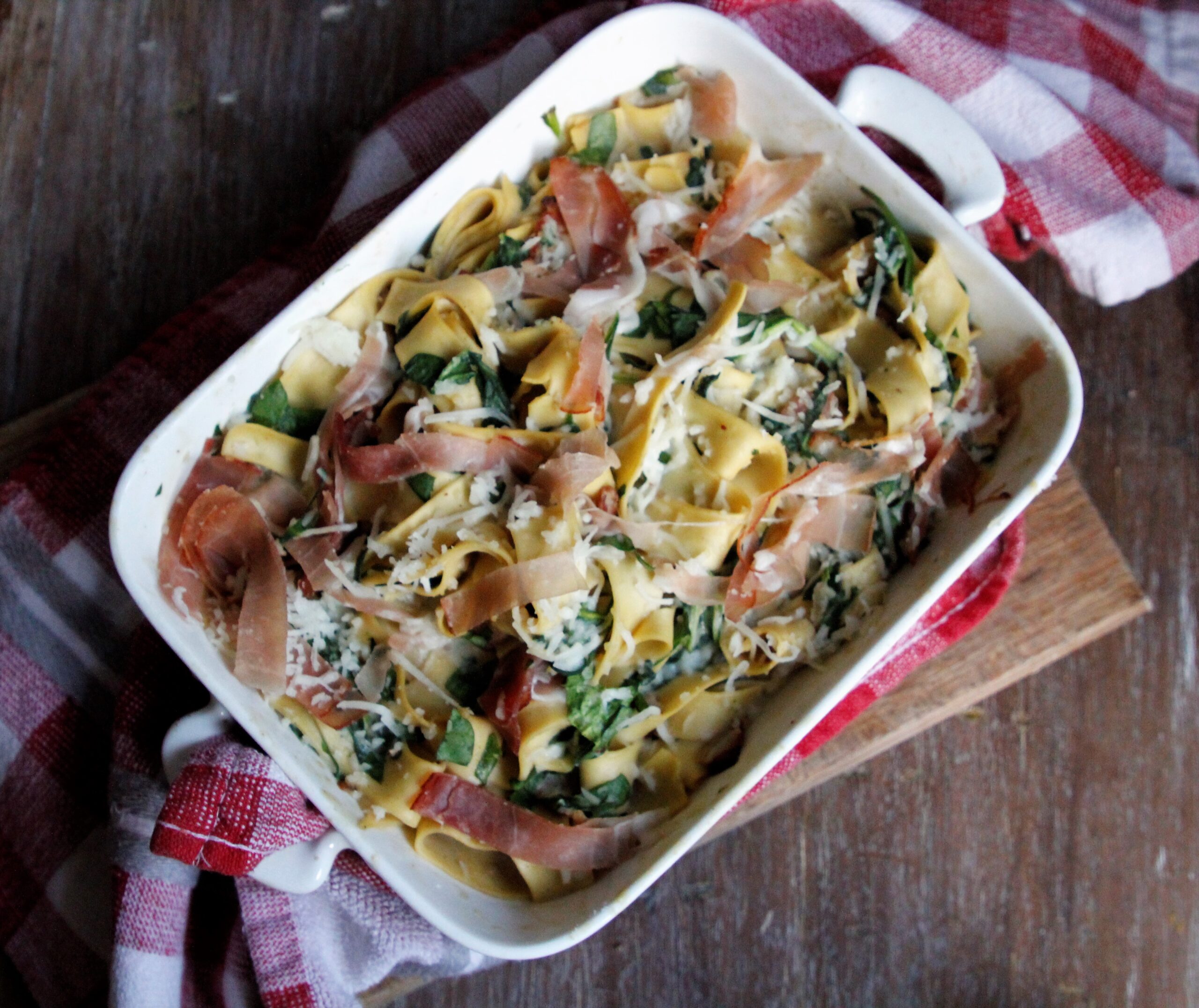 Baked Prosciutto Pappardelle Loriana Shea Cooks