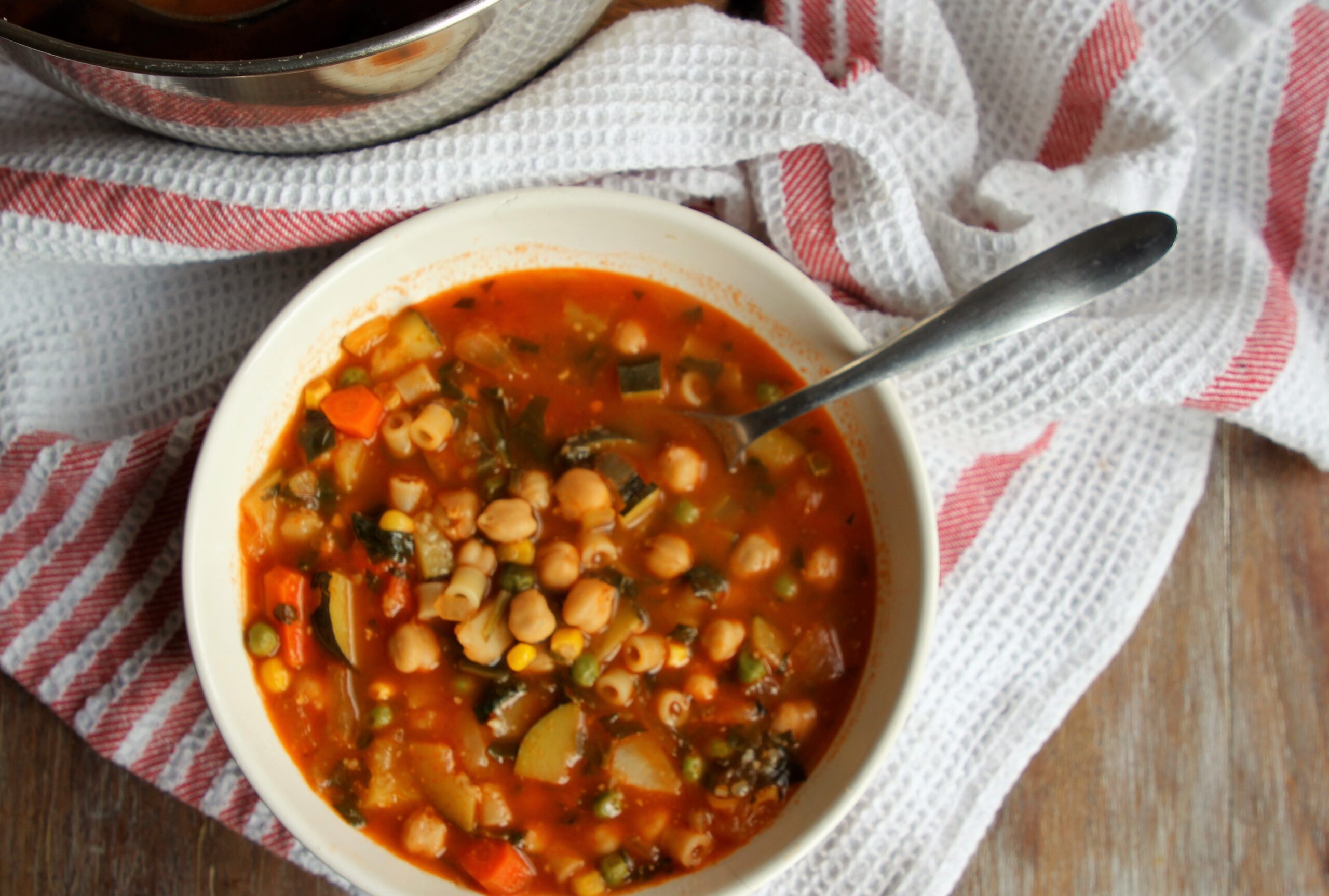 Chickpea Zucchini Soup - Loriana Shea Cooks