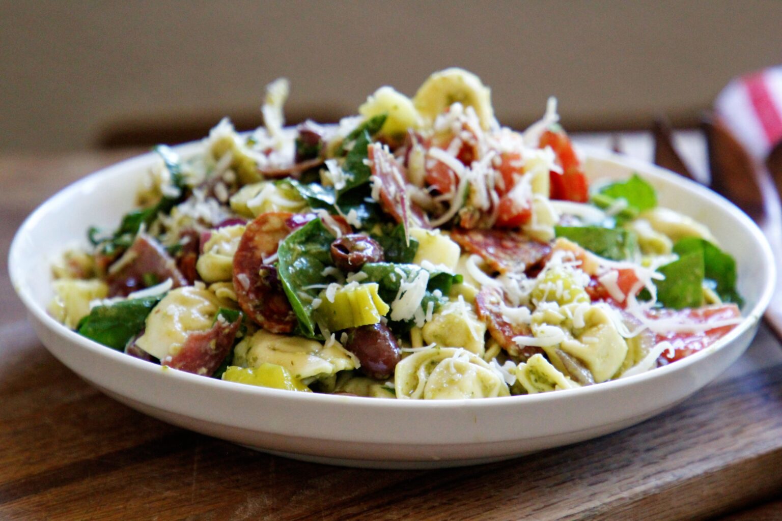 Italian Tortellini Antipasti Pasta Salad - Loriana Shea Cooks