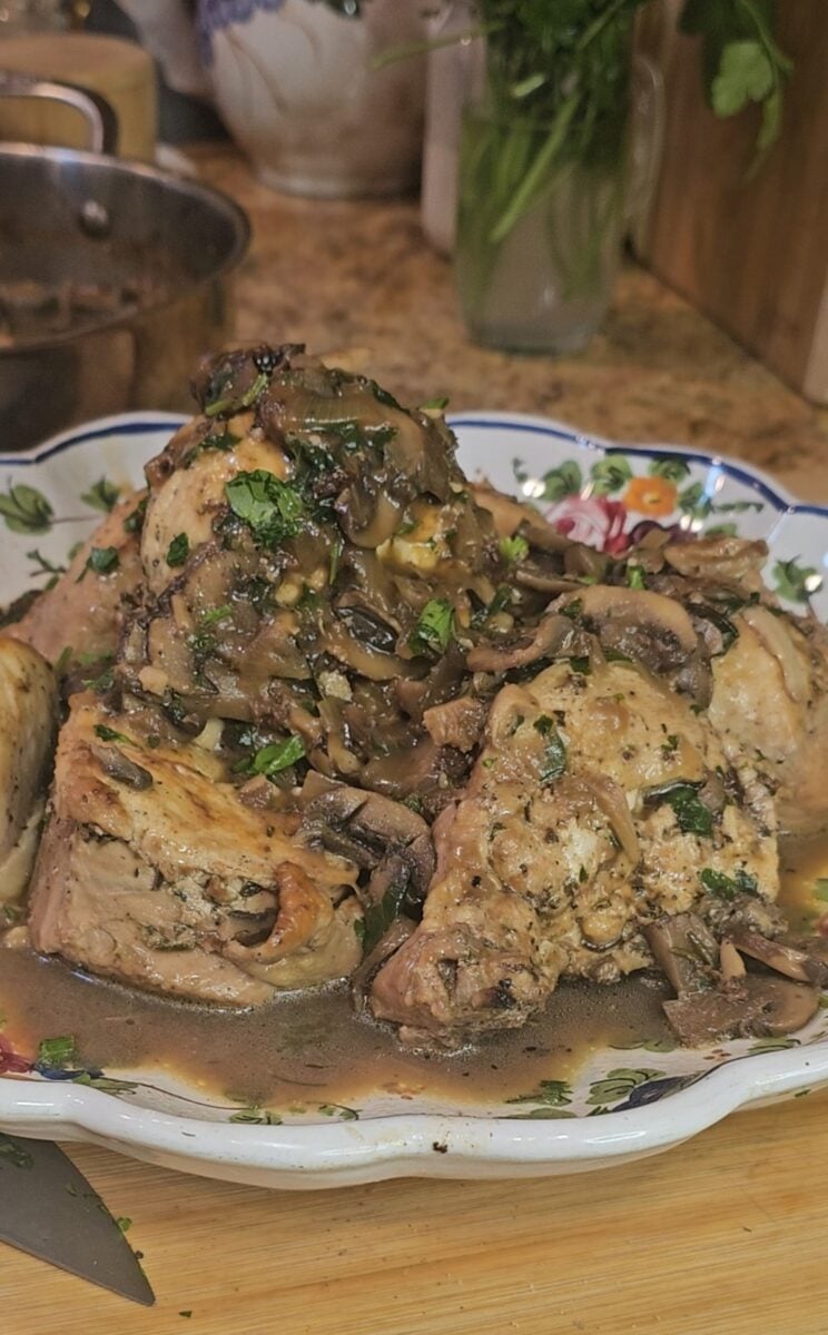 Bone-in Mushroom chicken breast - Loriana Shea Cooks