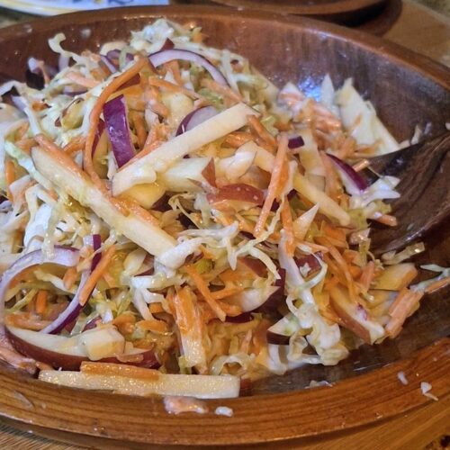 holiday slaw with apple cider dressing Cabbage & The Effortless Edit