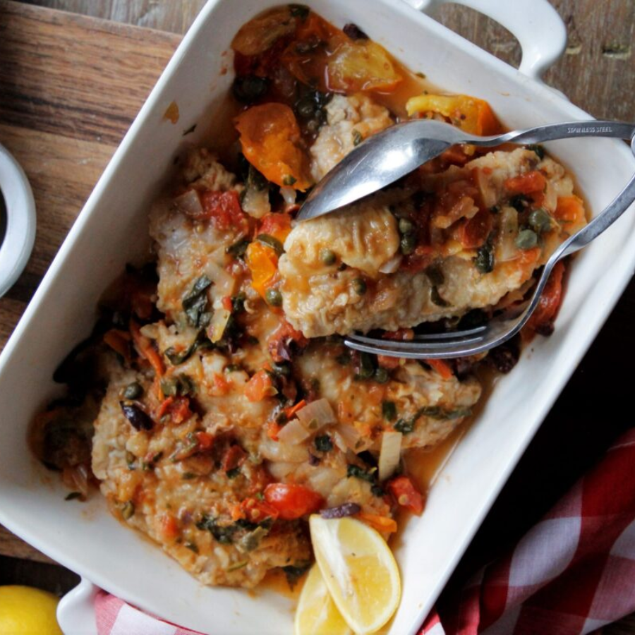 30 minute Red Snapper Piccata