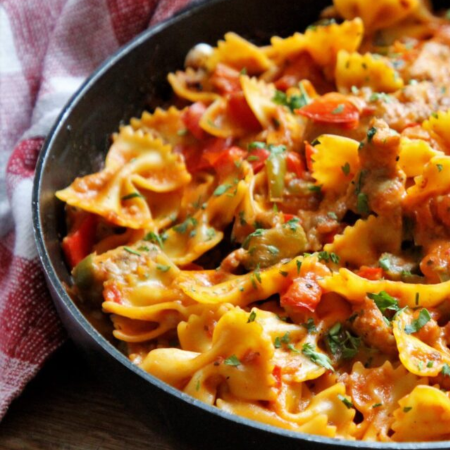 Chicken Sausage Farfalle Pasta